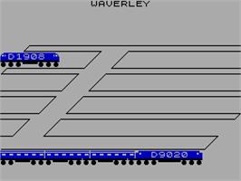 In game image of 1960's Locospotter on the Sinclair ZX Spectrum.