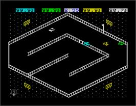 In game image of 3D Stock Car Championship on the Sinclair ZX Spectrum.