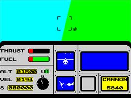 In game image of ACE: Air Combat Emulator on the Sinclair ZX Spectrum.