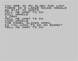 In game image of Adventure C: Ship Of Doom on the Sinclair ZX Spectrum.