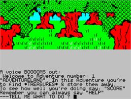 In game image of Adventureland on the Sinclair ZX Spectrum.