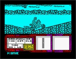 In game image of African Trail Simulator on the Sinclair ZX Spectrum.