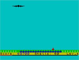 In game image of Air Raid (Fontana Publishing) on the Sinclair ZX Spectrum.