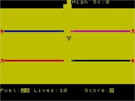 In game image of Alien Attack (ZX Computing) on the Sinclair ZX Spectrum.