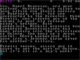 In game image of All In A Day's Work on the Sinclair ZX Spectrum.