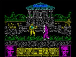 In game image of Altered Beast on the Sinclair ZX Spectrum.