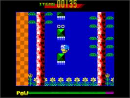 In game image of Amazing Rocketeer, The on the Sinclair ZX Spectrum.