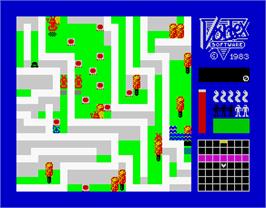 In game image of Android Two on the Sinclair ZX Spectrum.