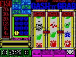 In game image of Arcade Fruit Machine on the Sinclair ZX Spectrum.
