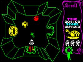 In game image of Atic Atac on the Sinclair ZX Spectrum.
