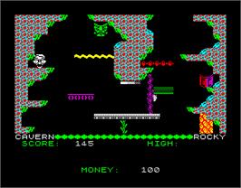 In game image of Auf Wiedersehen Monty on the Sinclair ZX Spectrum.