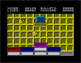 In game image of Ball Crazy on the Sinclair ZX Spectrum.