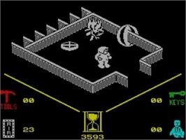 In game image of Big Bad John on the Sinclair ZX Spectrum.