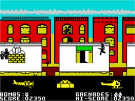 In game image of Biggles on the Sinclair ZX Spectrum.