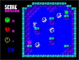 In game image of Bomb Bomb Buster on the Sinclair ZX Spectrum.