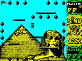 In game image of Bomb Jack on the Sinclair ZX Spectrum.