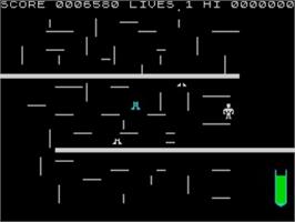 In game image of Brad Blasts The Galactic Barbarians on the Sinclair ZX Spectrum.