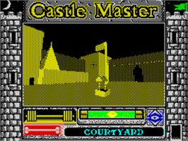 In game image of Castle Master on the Sinclair ZX Spectrum.