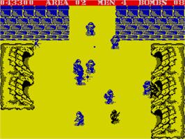 In game image of Commando on the Sinclair ZX Spectrum.