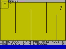 In game image of Crazy Golf on the Sinclair ZX Spectrum.
