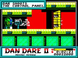 In game image of Dan Dare 2: Mekon's Revenge on the Sinclair ZX Spectrum.