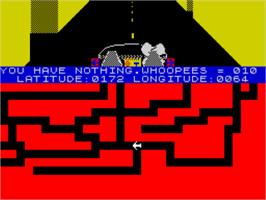 In game image of Danger Mouse In Making Whoopee! on the Sinclair ZX Spectrum.