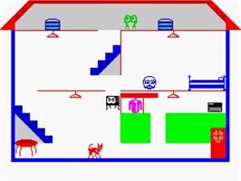 In game image of Day In The Life, A on the Sinclair ZX Spectrum.
