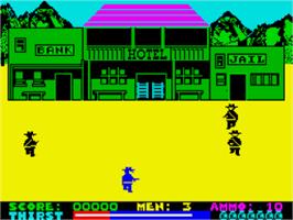 In game image of Dead Or Alive on the Sinclair ZX Spectrum.