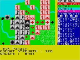 In game image of Death In Russia 1941 on the Sinclair ZX Spectrum.
