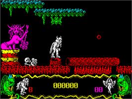 In game image of Deliverance - Stormlord 2 on the Sinclair ZX Spectrum.