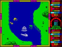 In game image of Dizzy - Down The Rapids on the Sinclair ZX Spectrum.