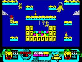 In game image of Edd The Duck! on the Sinclair ZX Spectrum.