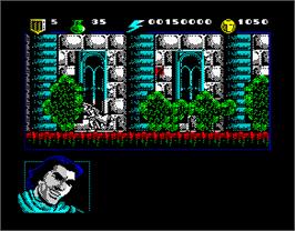 In game image of El Capitán Trueno on the Sinclair ZX Spectrum.