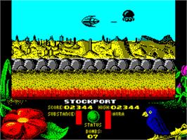 In game image of Energy Warrior on the Sinclair ZX Spectrum.