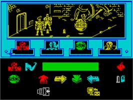In game image of Enigma Force on the Sinclair ZX Spectrum.