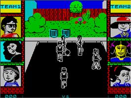 In game image of Epyx Action on the Sinclair ZX Spectrum.
