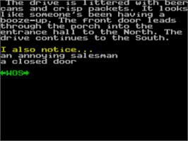 In game image of Escape From Hodgkin's Manor on the Sinclair ZX Spectrum.