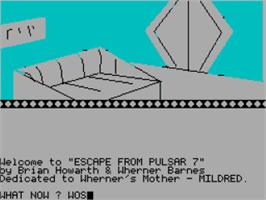 In game image of Escape From Pulsar 7 on the Sinclair ZX Spectrum.