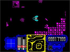 In game image of Firefly on the Sinclair ZX Spectrum.