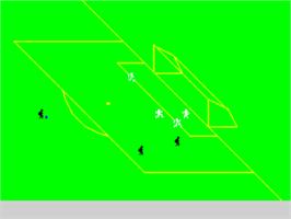In game image of Football Manager on the Sinclair ZX Spectrum.