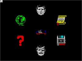 In game image of Footballer of the Year 2 on the Sinclair ZX Spectrum.