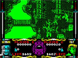In game image of Gauntlet 3 - The Final Quest on the Sinclair ZX Spectrum.