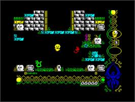 In game image of Ghost Castle 2 on the Sinclair ZX Spectrum.