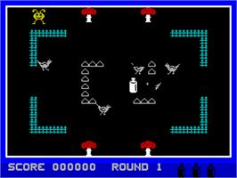 In game image of Granny's Garden on the Sinclair ZX Spectrum.