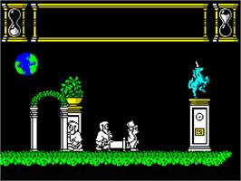 In game image of Heartland on the Sinclair ZX Spectrum.
