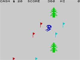 In game image of Horace Goes Skiing on the Sinclair ZX Spectrum.