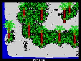 In game image of Howard the Duck on the Sinclair ZX Spectrum.