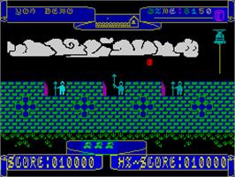 In game image of Hunchy on the Sinclair ZX Spectrum.