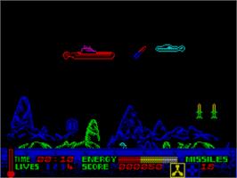 In game image of Hunt For Red October, The - The Movie on the Sinclair ZX Spectrum.