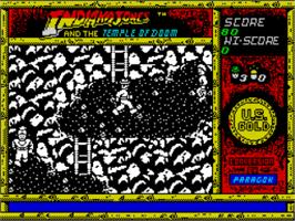 In game image of Indiana Jones And The Temple Of Doom on the Sinclair ZX Spectrum.